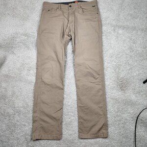 Howler Bros Casual Pants Mens Size 34x34 Brown Khaki Huckberry REI USA Straight!